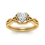 Load image into Gallery viewer, infinity-celtic-heart-shaped-solitaire-wedding-set-in-yellow-gold-FD9286HTANGLE5-NL-YG-B1?v=1755772247