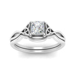 Load image into Gallery viewer, infinity-celtic-princess-cut-solitaire-wedding-set-in-white-gold-FD9286PRANGLE5-NL-WG-B1?v=1755772266