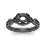 Load image into Gallery viewer, infinity-celtic-semi-mount-solitaire-wedding-set-in-black-gold-FD9286SMANGLE5-NL-BG-B1?v=1755772370