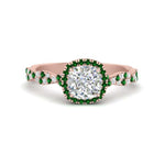Load image into Gallery viewer, infinity-cushion-halo-diamond-engagement-ring-with-emerald-in-rose-gold-FD9126CURGEMGR-NL-RG_940bab02-8b79-4fca-b458-260653bf1015?v=1757924891