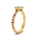 Load image into Gallery viewer, infinity-cushion-halo-diamond-engagement-ring-with-orange-sapphire-in-yellow-gold-FD9126CURGSAORANGLE2-NL-YG_2d239ffa-9f59-420c-8125-5320fa4b387a?v=1757924891