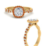 Load image into Gallery viewer, infinity-cushion-halo-diamond-engagement-ring-with-orange-sapphire-in-yellow-gold-FD9126CURGSAORANGLE3-NL-YG_3ce3fefb-77be-4110-8038-3a0ede25bb08?v=1757924891