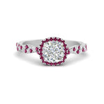 Load image into Gallery viewer, infinity-cushion-halo-diamond-engagement-ring-with-pink-sapphire-in-white-gold-FD9126CURGSADRPI-NL-WG_aa34e81f-bf05-4518-9519-ab26e0b3752a?v=1757924891