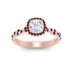 Load image into Gallery viewer, infinity-cushion-halo-diamond-engagement-ring-with-ruby-in-rose-gold-FD9126CURGRUDRANGLE5-NL-RG_56ec6c47-4657-4f22-a80a-81df9d18bf34?v=1757924891