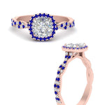 Load image into Gallery viewer, infinity-cushion-halo-diamond-engagement-ring-with-sapphire-in-rose-gold-FD9126CURGSABLANGLE3-NL-RG_7807efb6-a680-4ff6-8f71-94fada404ccd?v=1757924891