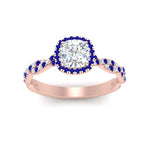 Load image into Gallery viewer, infinity-cushion-halo-diamond-engagement-ring-with-sapphire-in-rose-gold-FD9126CURGSABLANGLE5-NL-RG_7c20bfd3-bed2-486a-b492-d179314da702?v=1757924891