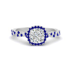 Load image into Gallery viewer, infinity-cushion-halo-diamond-engagement-ring-with-sapphire-in-white-gold-FD9126CURGSABL-NL-WG_a0615822-99b2-4e54-88fb-cd311226287d?v=1757924891