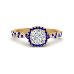 Load image into Gallery viewer, infinity-cushion-halo-diamond-engagement-ring-with-sapphire-in-yellow-gold-FD9126CURGSABL-NL-YG_9292b68b-4b9a-4a61-8ce1-83fd98fbd33b?v=1757924891