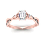 Load image into Gallery viewer, infinity-daisy-floral-emerald-cut-black-diamond-engagement-ring-in-rose-gold-FD9986EMRGBLACK-NL-RG
