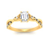 Load image into Gallery viewer, infinity-daisy-floral-emerald-cut-black-diamond-engagement-ring-in-yellow-gold-FD9986EMRGBLACK-NL-YG