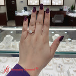 Load image into Gallery viewer, infinity-daisy-floral-emerald-cut-diamond-engagement-ring-in-yellow-gold-FD9986EMR