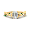 Load image into Gallery viewer, infinity-daisy-floral-emerald-cut-emerald-engagement-ring-in-yellow-gold-FD9986EMRGEMGR-NL-YG