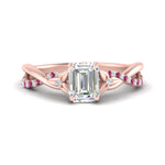 Load image into Gallery viewer, infinity-daisy-floral-emerald-cut-pink-sapphire-engagement-ring-in-rose-gold-FD9986EMRGSADRPI-NL-RG