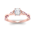 Load image into Gallery viewer, infinity-daisy-floral-emerald-cut-pink-sapphire-engagement-ring-in-rose-gold-FD9986EMRGSADRPI-NL-RG