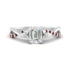 Load image into Gallery viewer, infinity-daisy-floral-emerald-cut-ruby-engagement-ring-in-white-gold-FD9986EMRGRUDR-NL-WG