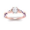 Load image into Gallery viewer, infinity-daisy-floral-emerald-cut-sapphire-engagement-ring-in-rose-gold-FD9986EMRGSABL-NL-RG