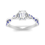 Load image into Gallery viewer, infinity-daisy-floral-emerald-cut-sapphire-engagement-ring-in-white-gold-FD9986EMRGSABL-NL-WG