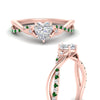 Load image into Gallery viewer, infinity-daisy-floral-heart-shaped-emerald-engagement-ring-in-rose-gold-FD9986HTRGEMGR-NL-RG