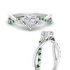 Load image into Gallery viewer, infinity-daisy-floral-heart-shaped-emerald-engagement-ring-in-white-gold-FD9986HTRGEMGR-NL-WG