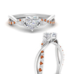Load image into Gallery viewer, infinity-daisy-floral-heart-shaped-orange-sapphire-engagement-ring-in-white-gold-FD9986HTRGSAOR-NL-WG