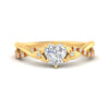 Load image into Gallery viewer, infinity-daisy-floral-heart-shaped-orange-sapphire-engagement-ring-in-yellow-gold-FD9986HTRGSAOR-NL-YG