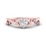 Load image into Gallery viewer, infinity-daisy-floral-heart-shaped-pink-sapphire-engagement-ring-in-rose-gold-FD9986HTRGSADRPI-NL-RG