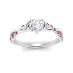 Load image into Gallery viewer, infinity-daisy-floral-heart-shaped-pink-sapphire-engagement-ring-in-white-gold-FD9986HTRGSADRPI-NL-WG