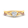 Load image into Gallery viewer, infinity-daisy-floral-heart-shaped-pink-sapphire-engagement-ring-in-yellow-gold-FD9986HTRGSADRPI-NL-YG