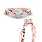 Load image into Gallery viewer, infinity-daisy-floral-heart-shaped-ruby-engagement-ring-in-rose-gold-FD9986HTRGRUDR-NL-RG