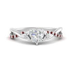 Load image into Gallery viewer, infinity-daisy-floral-heart-shaped-ruby-engagement-ring-in-white-gold-FD9986HTRGRUDR-NL-WG