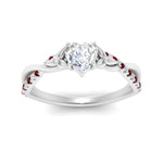 Load image into Gallery viewer, infinity-daisy-floral-heart-shaped-ruby-engagement-ring-in-white-gold-FD9986HTRGRUDR-NL-WG