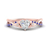 Load image into Gallery viewer, infinity-daisy-floral-heart-shaped-sapphire-engagement-ring-in-rose-gold-FD9986HTRGSABL-NL-RG