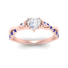 Load image into Gallery viewer, infinity-daisy-floral-heart-shaped-sapphire-engagement-ring-in-rose-gold-FD9986HTRGSABL-NL-RG