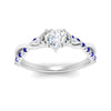 Load image into Gallery viewer, infinity-daisy-floral-heart-shaped-sapphire-engagement-ring-in-white-gold-FD9986HTRGSABL-NL-WG