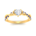 Load image into Gallery viewer, infinity-daisy-floral-heart-shaped-sapphire-engagement-ring-in-yellow-gold-FD9986HTRGSABL-NL-YG