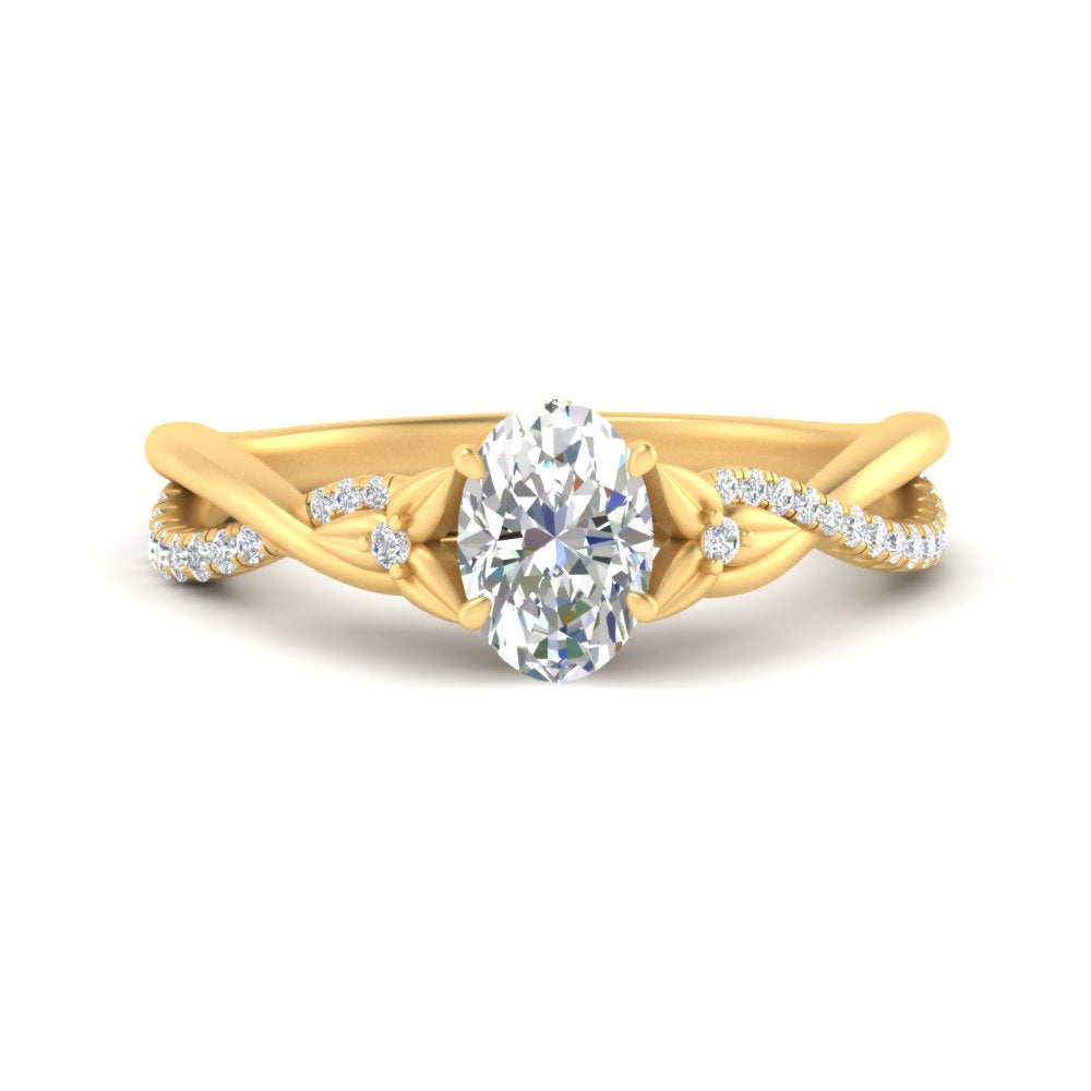 Oval Shaped Infinity Daisy Floral Engagement Ring – Fascinating Diamonds