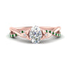 Load image into Gallery viewer, infinity-daisy-floral-oval-shaped-emerald-engagement-ring-in-rose-gold-FD9986OVRGEMGR-NL-RG