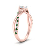 Load image into Gallery viewer, infinity-daisy-floral-oval-shaped-emerald-engagement-ring-in-rose-gold-FD9986OVRGEMGR-NL-RG
