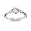 Load image into Gallery viewer, infinity-daisy-floral-oval-shaped-emerald-engagement-ring-in-white-gold-FD9986OVRGEMGR-NL-WG