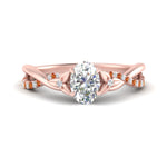 Load image into Gallery viewer, infinity-daisy-floral-oval-shaped-orange-sapphire-engagement-ring-in-rose-gold-FD9986OVRGSAOR-NL-RG
