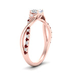 Load image into Gallery viewer, infinity-daisy-floral-oval-shaped-ruby-engagement-ring-in-rose-gold-FD9986OVRGRUDR-NL-RG