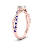 Load image into Gallery viewer, infinity-daisy-floral-oval-shaped-sapphire-engagement-ring-in-rose-gold-FD9986OVRGSABL-NL-RG
