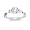 Load image into Gallery viewer, infinity-daisy-floral-radiant-cut-pink-sapphire-engagement-ring-in-white-gold-FD9986RARGSADRPI-NL-WG