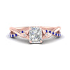 Load image into Gallery viewer, infinity-daisy-floral-radiant-cut-sapphire-engagement-ring-in-rose-gold-FD9986RARGSABL-NL-RG