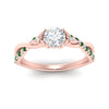 Load image into Gallery viewer, infinity-daisy-floral-round-cut-emerald-engagement-ring-in-rose-gold-FD9986RORGEMGR-NL-RG