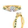 Load image into Gallery viewer, infinity-daisy-floral-round-cut-emerald-engagement-ring-in-yellow-gold-FD9986RORGEMGR-NL-YG