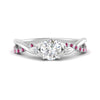 Load image into Gallery viewer, infinity-daisy-floral-round-cut-pink-sapphire-engagement-ring-in-white-gold-FD9986RORGSADRPI-NL-WG