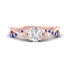 Load image into Gallery viewer, infinity-daisy-floral-round-cut-sapphire-engagement-ring-in-rose-gold-FD9986RORGSABL-NL-RG