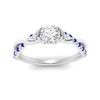 Load image into Gallery viewer, infinity-daisy-floral-round-cut-sapphire-engagement-ring-in-white-gold-FD9986RORGSABL-NL-WG