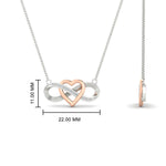 Load image into Gallery viewer, infinity-diamond-two-tone-pendant-necklace-in-FDPD11206-NL-WG.jpg